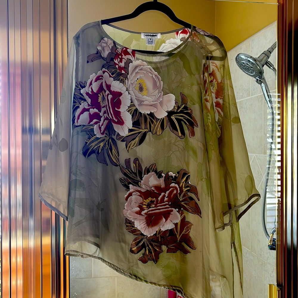 Citron silk and Rayon shirt